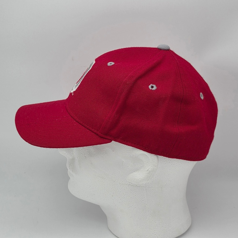 Zephyr Ohio State Buckeyes Fitted Hat Size 7 Red 100% Wool Embroidered NCAA Cap - Picture 8 of 13